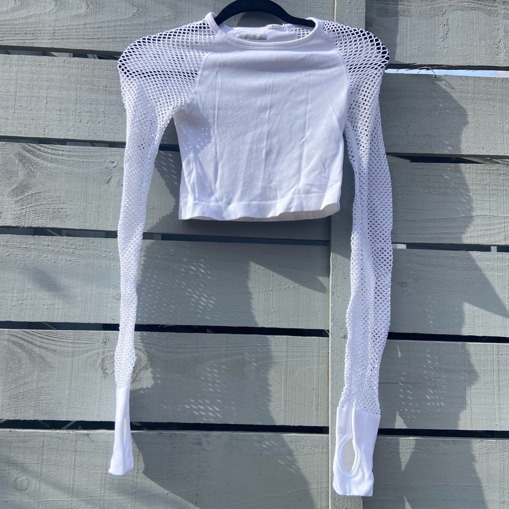 Forever 21 Mesh Sleeve Workout Top